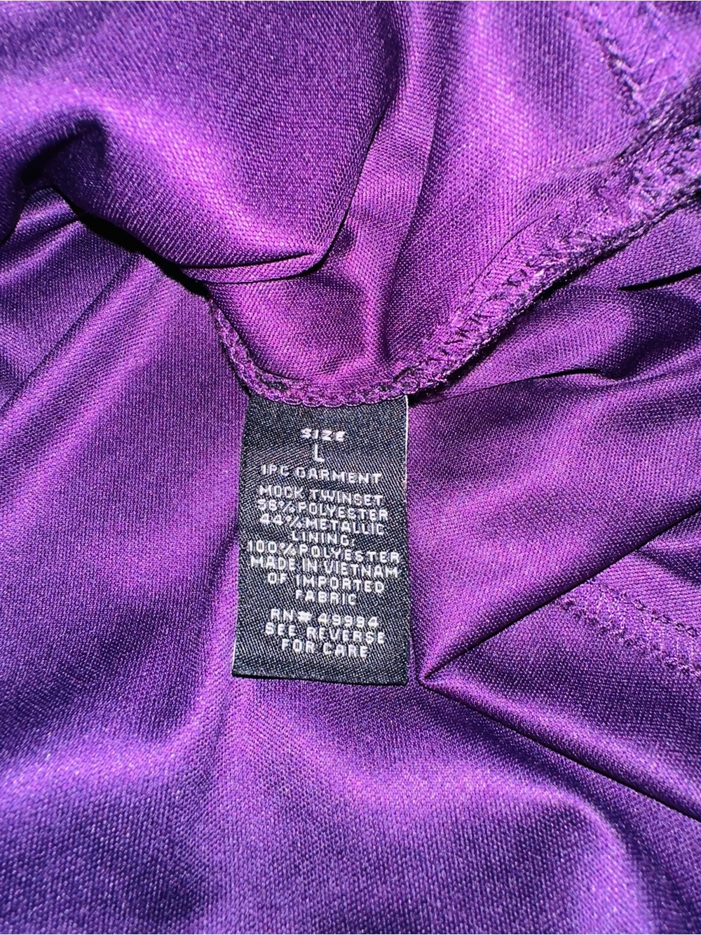 dressbarn Metallic Purple Open-Front Cardigan - Picture 6 of 9